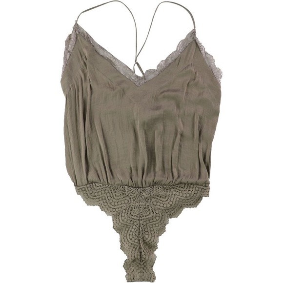 Free People || woman’s taupe body suit size Medium - Picture 1 of 10